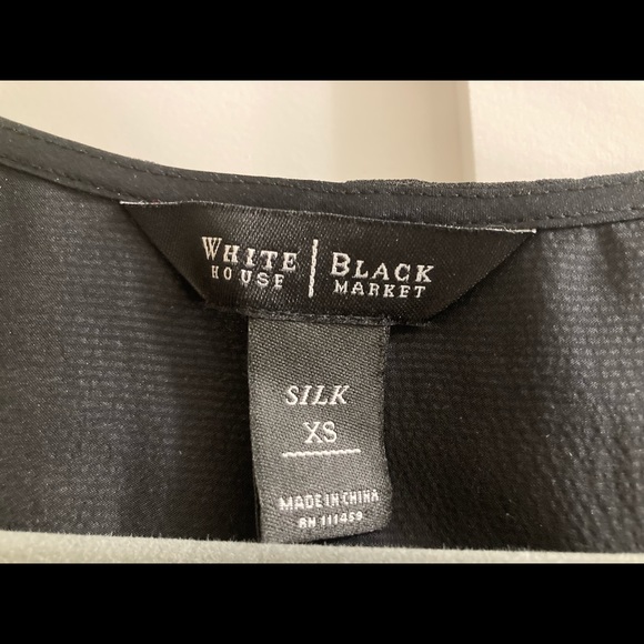 Black silk sleeveless top, NEW - Picture 4 of 4